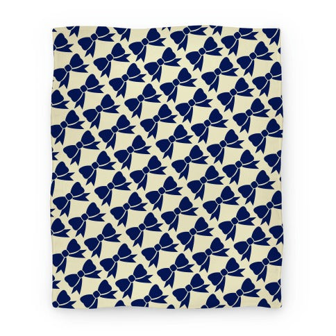 Blue Bow Pattern Blanket