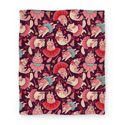 Cute Princess Cat Pattern Blanket