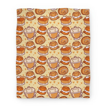 Purrmpkin Spice Cat Blanket Blanket