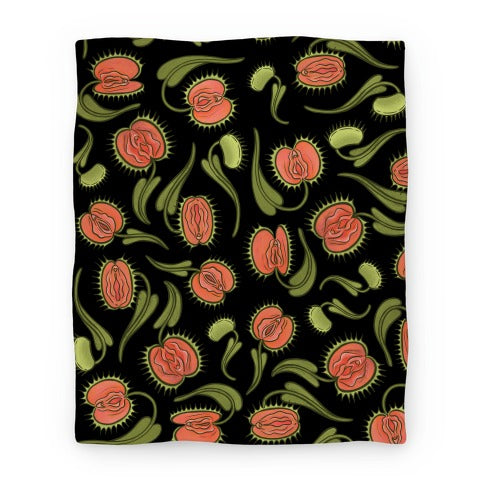 Venus Flytrap Vulvas Blanket