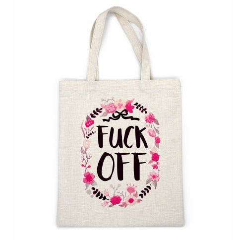 Floral Fuck Off Casual Tote