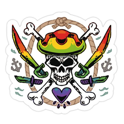 Be Gay Do Crime Pirates Die Cut Sticker