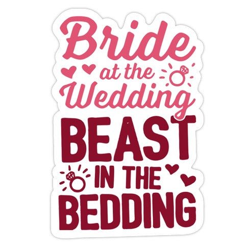 Bride At The Wedding Die Cut Sticker