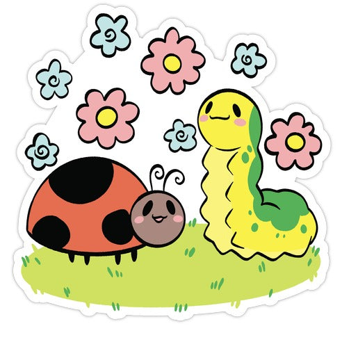 Cute Buggy Friends Die Cut Sticker