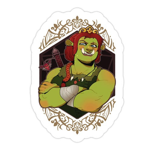 DnD Princesses: Fiona Orc Die Cut Sticker