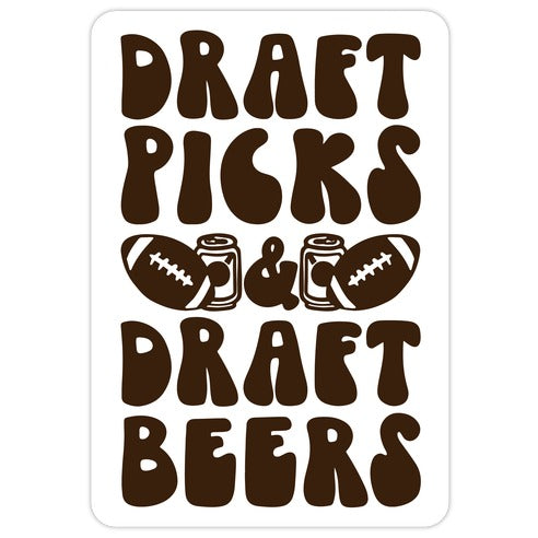 Draft Picks & Draft Beers Die Cut Sticker
