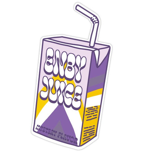 Enby Juice  Juice Box Die Cut Sticker