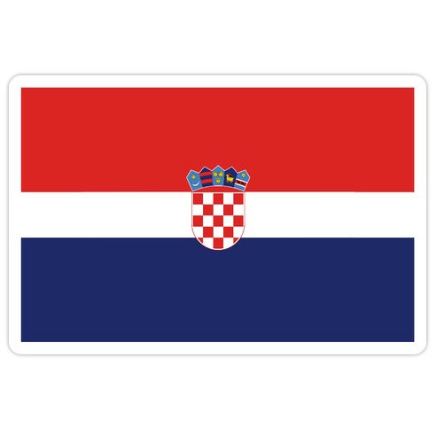 Flag Of Croatia  Die Cut Sticker