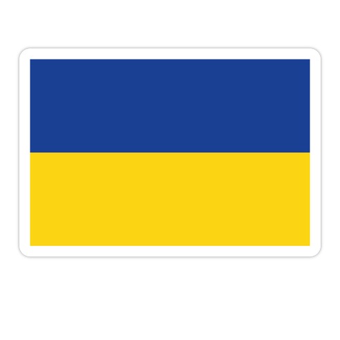 Flag Of Ukraine Die Cut Sticker