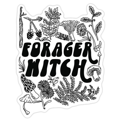 Forager Witch Die Cut Sticker