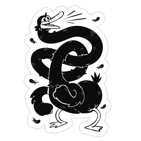 HONKTOBER: Rubber Hose Goose Die Cut Sticker