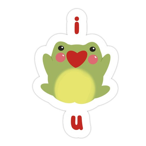 I Love (Phrog) You Die Cut Sticker
