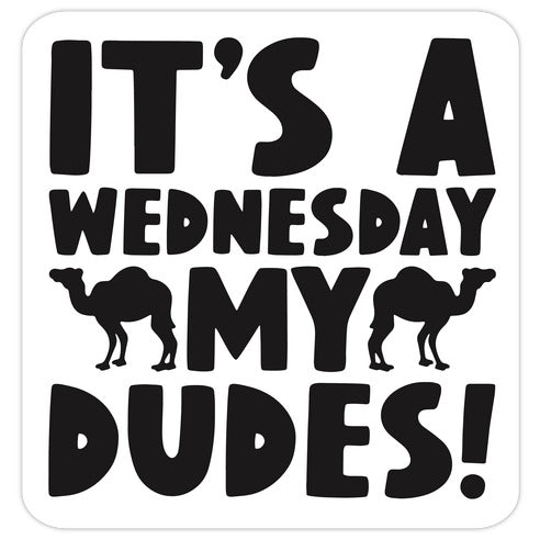 It's A Wednesday My Dudes Die Cut Sticker