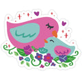 Mama Bird Pink Die Cut Sticker