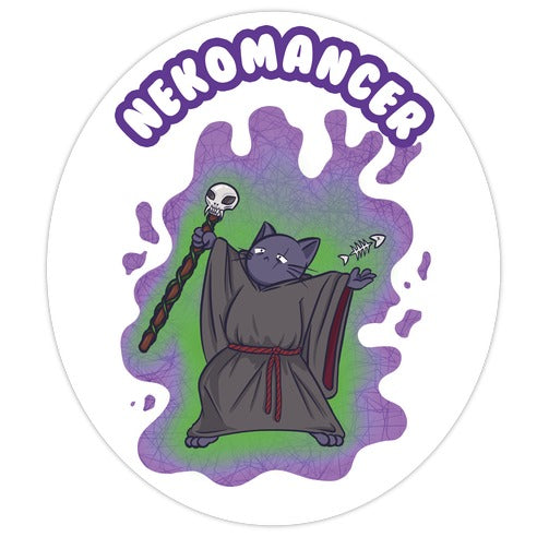 Nekomancer Die Cut Sticker
