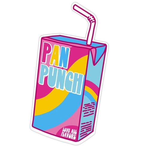 Pan Punch  Juice Box Die Cut Sticker