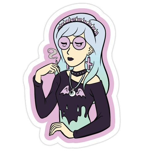 Pastel Daria Parody Die Cut Sticker