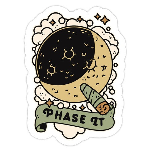 Phase it Moon Die Cut Sticker