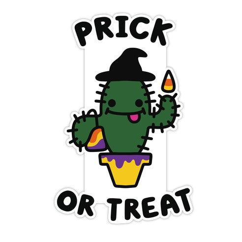 Prick or Treat Die Cut Sticker