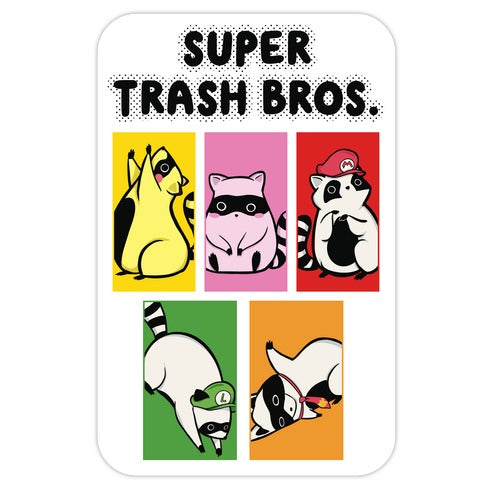 Super Trash Bros. Die Cut Sticker