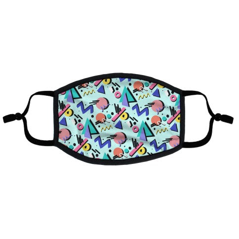 90's Nostalgia Pattern Flat Face Mask