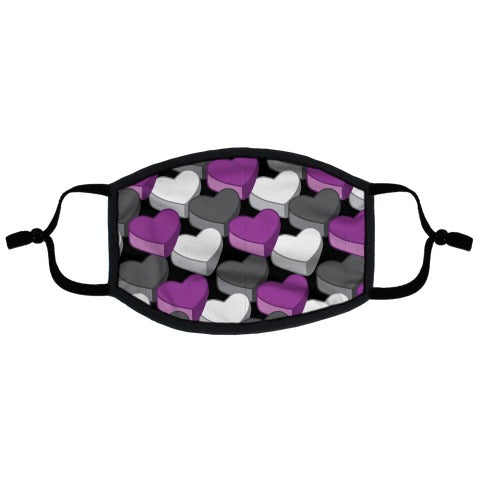 Ace Hearts Pattern Flat Face Mask