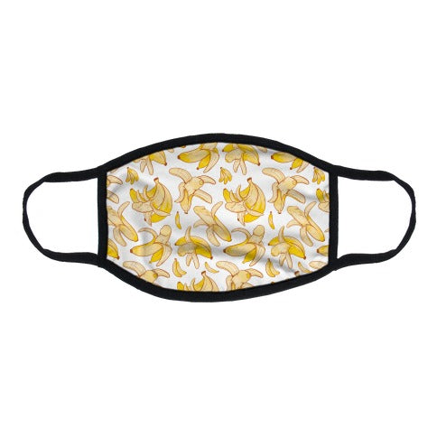 Banana penis pattern Flat Face Mask
