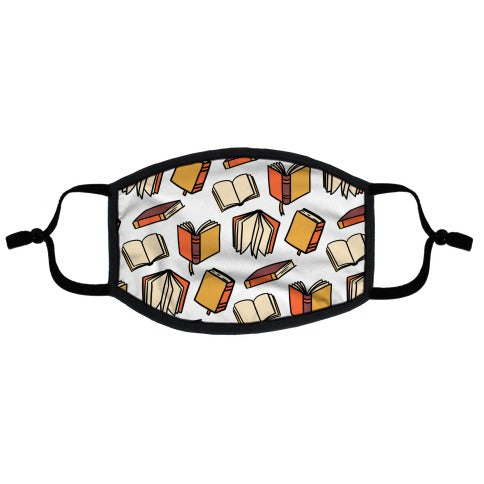 Book Reading Pattern Flat Face Mask