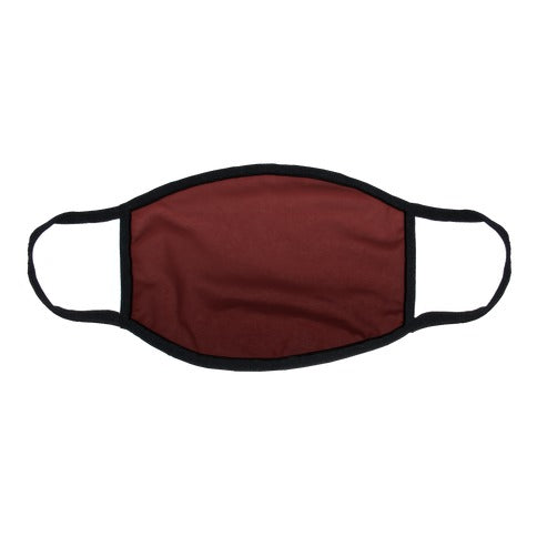 Burgundy Gradient Flat Face Mask