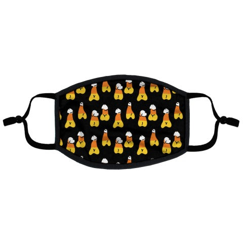 Candy Corn Penis Pattern Flat Face Mask