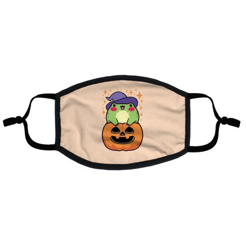 Cute Halloween Frog Flat Face Mask