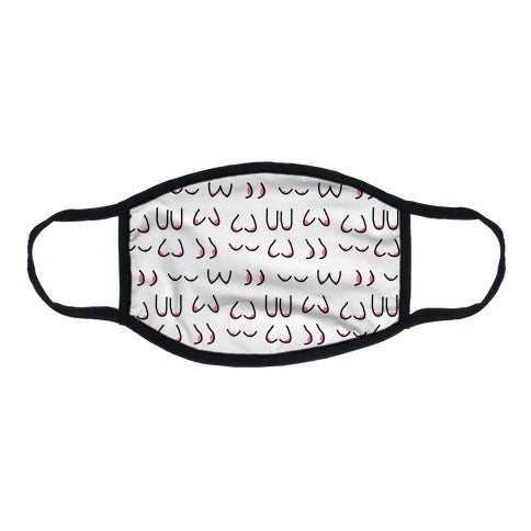 Doodle Boobs Flat Face Mask
