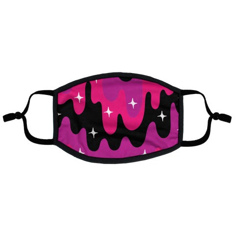Euphoric Sparkle Drip Pattern Flat Face Mask