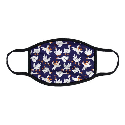 Goose Pattern Flat Face Mask