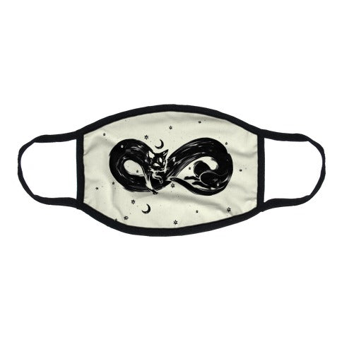 Infinity Cat Flat Face Mask