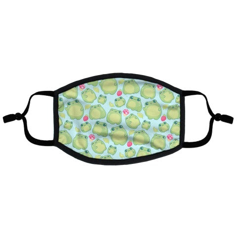 Kawaii Frogs Pattern Flat Face Mask