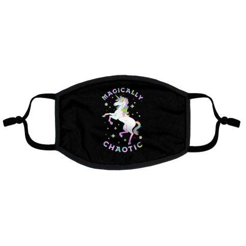 Magically Chaotic Unicorn Flat Face Mask