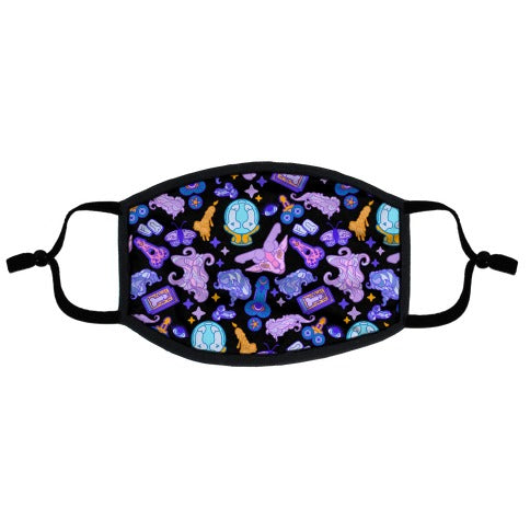 Occult Hidden Penis Pattern Flat Face Mask