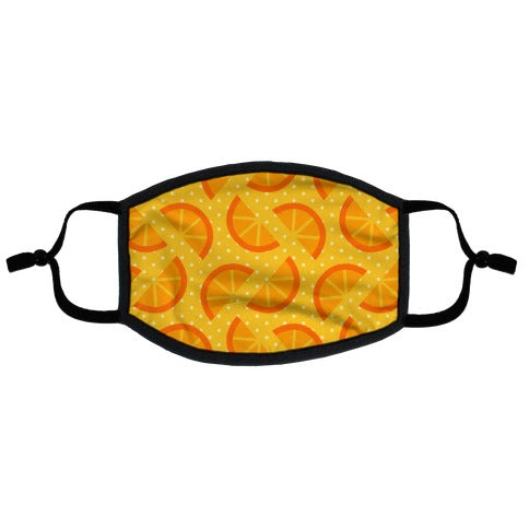 Orange Slices Pattern Flat Face Mask