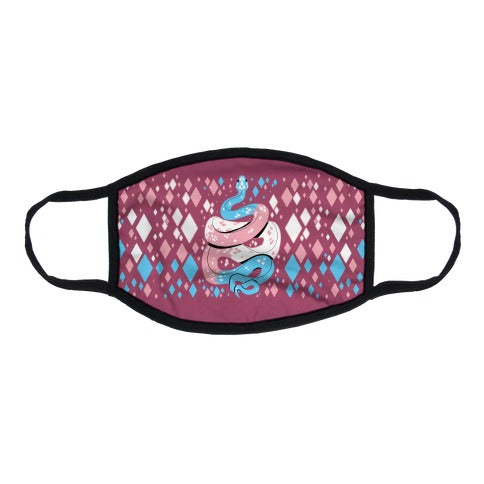 Pride Snakes: Trans Flat Face Mask