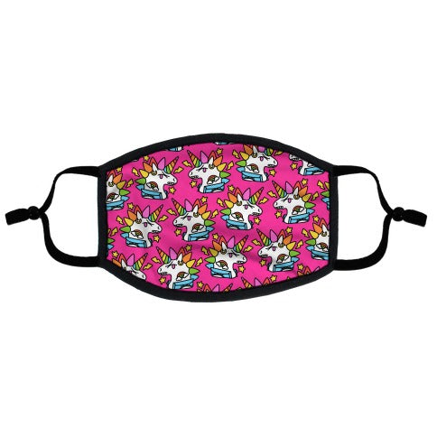 Punk Unicorn Pattern Flat Face Mask