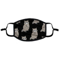 Raccoon With Knife Flat Face Mask