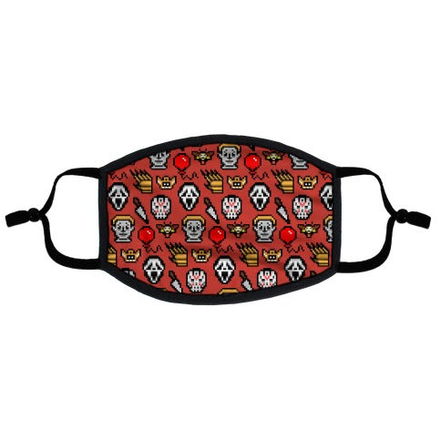 Slashers Pixel Pattern Flat Face Mask