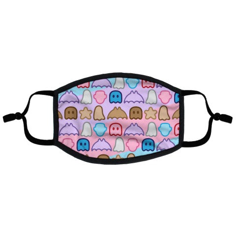 Spoopy Cereal Parody Pattern Flat Face Mask