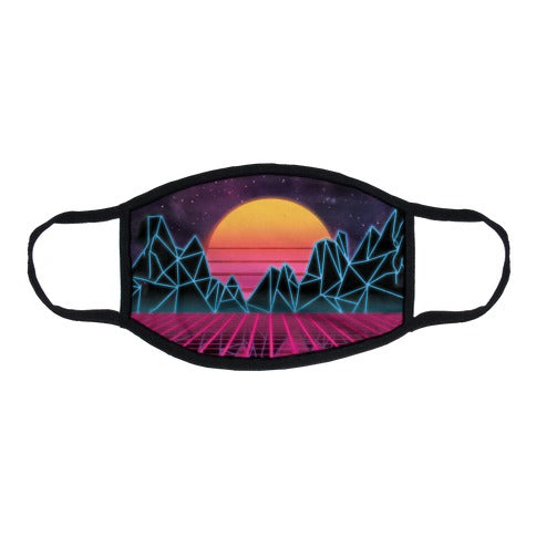 Synthwave Flat Face Mask