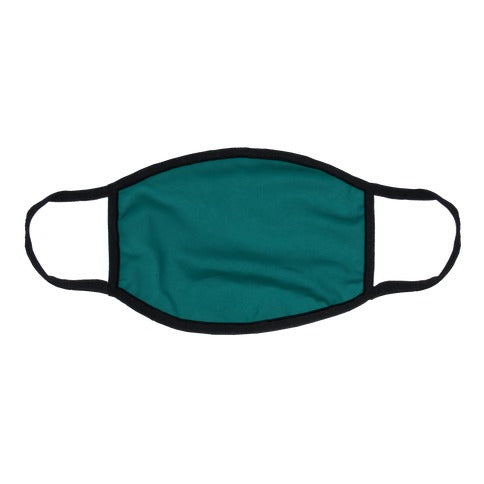 Teal Flat Face Mask