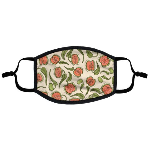 Venus Flytrap Vulvas Flat Face Mask