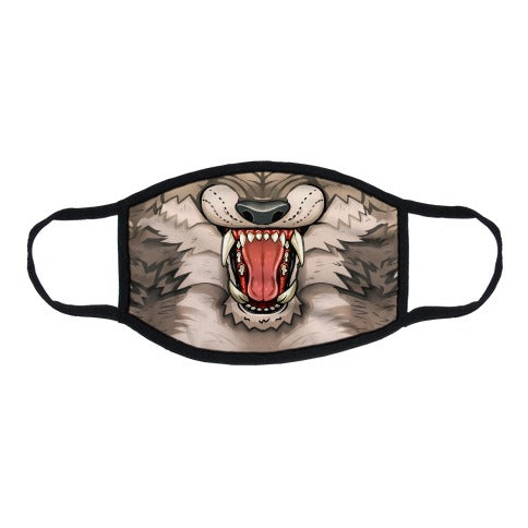 Werewolf Mouth Flat Face Mask
