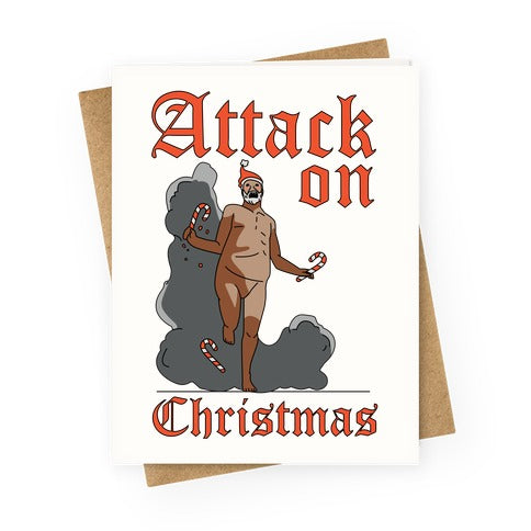 Attack On Christmas Greeting Card