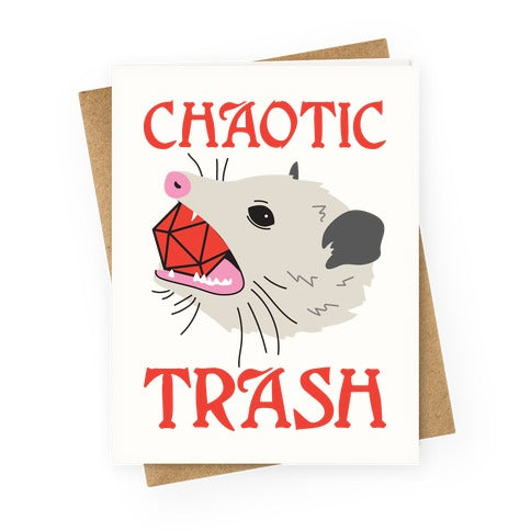 Chaotic Trash (Opossum) Greeting Card